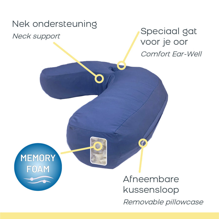 Memory Foam Hoofdkussen, Zijslaperkussen met Traagschuim, Ergonomisch