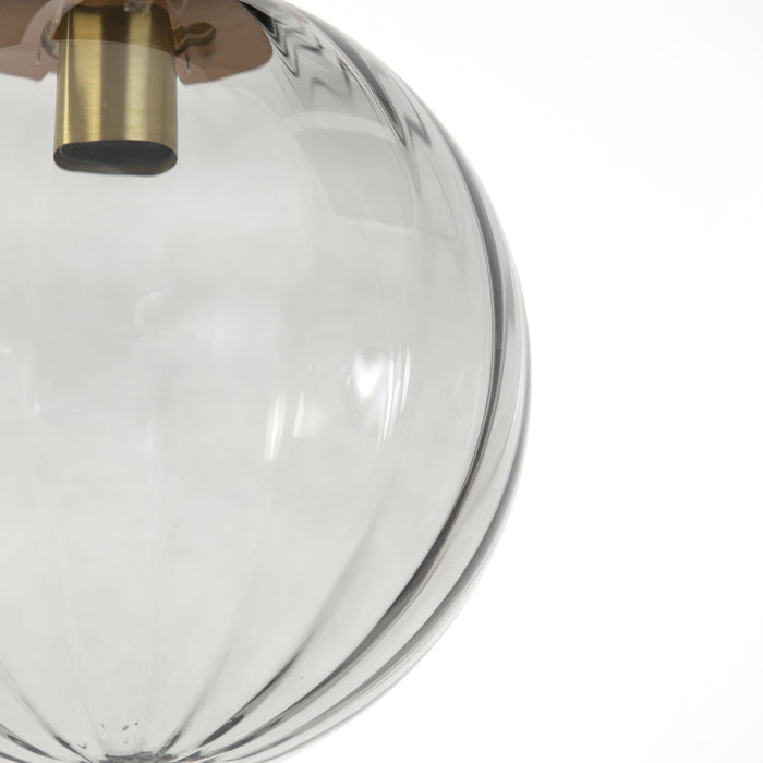 Light&living Hanglamp Ø30 cm MAGDALA glas licht grijs+goud