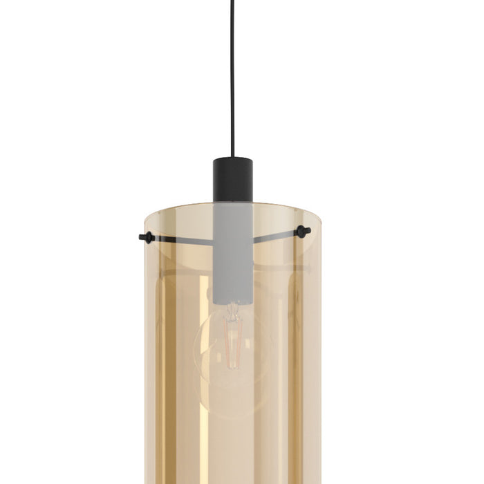 EGLO Polverara Hanglamp - 3 lichts - E27 - Zwart