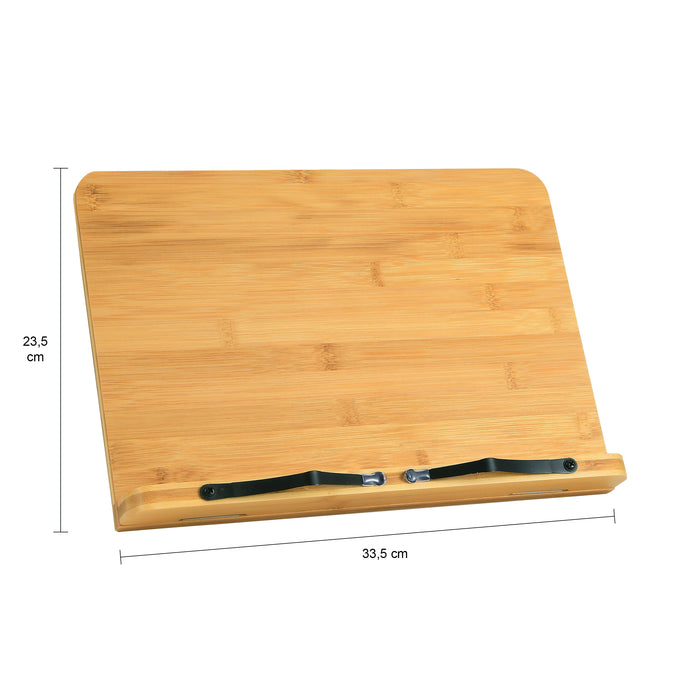 QUVIO Kookboekstandaard | Boekenstandaard | Tabletstandaard - Bamboe