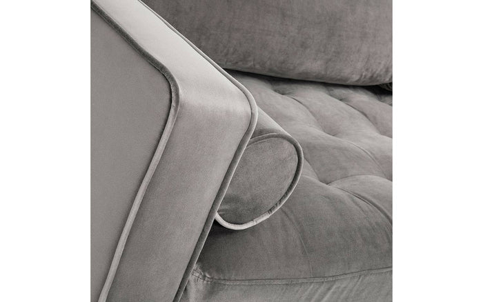 Kave Home - 2-zitsbank Debra grijs velvet 182 cm