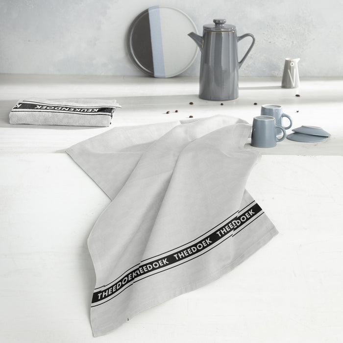 DDDDD 2x theedoek + 2x keukendoek Pelle - Wit