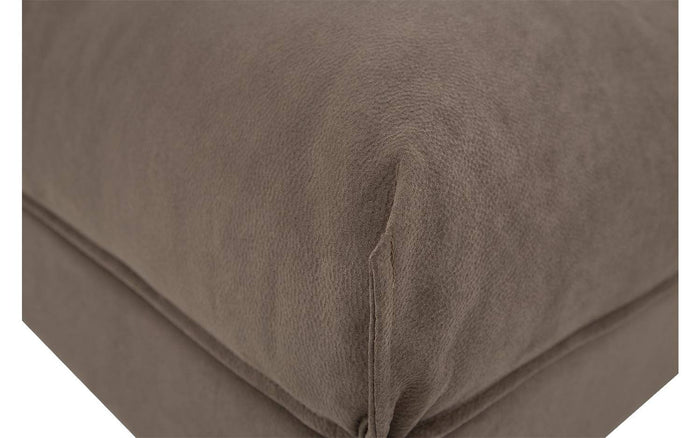 Goossens Hocker Jonas in stof fijn geweven middengrijs