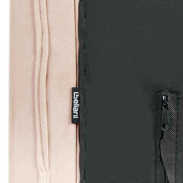 Beliani-LUBBON -Bed met opbergruimte-Beige-140 x 200 cm-Fluweel