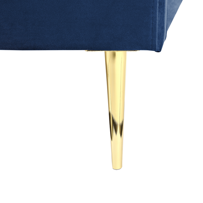 Beliani - FLAYAT - Tweepersoonsbed - Blauw - 140 x 200 cm - Fluweel