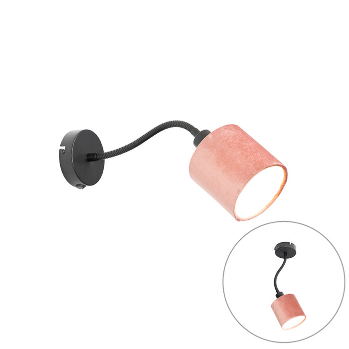 QAZQA Wandlamp merwe - Roze - Modern - L 10cm