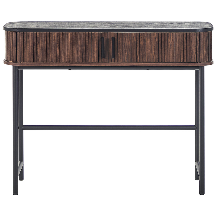 Beliani - JOSE - Consoletafel - Donkere houtkleur - Vezelplaat