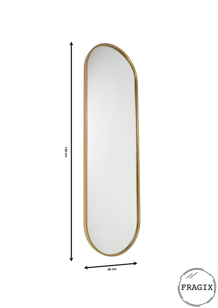 Fragix Boston Passpiegel Ovaal - Goud - Metaal - 130x40