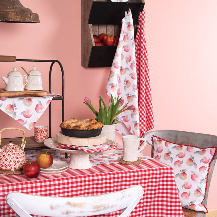 Clayre & Eef Theepot met Filter 700 ml Rood Keramiek Bloemen