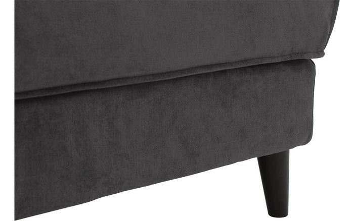 Goossens Hocker Jonas in stof fijn geweven grijs