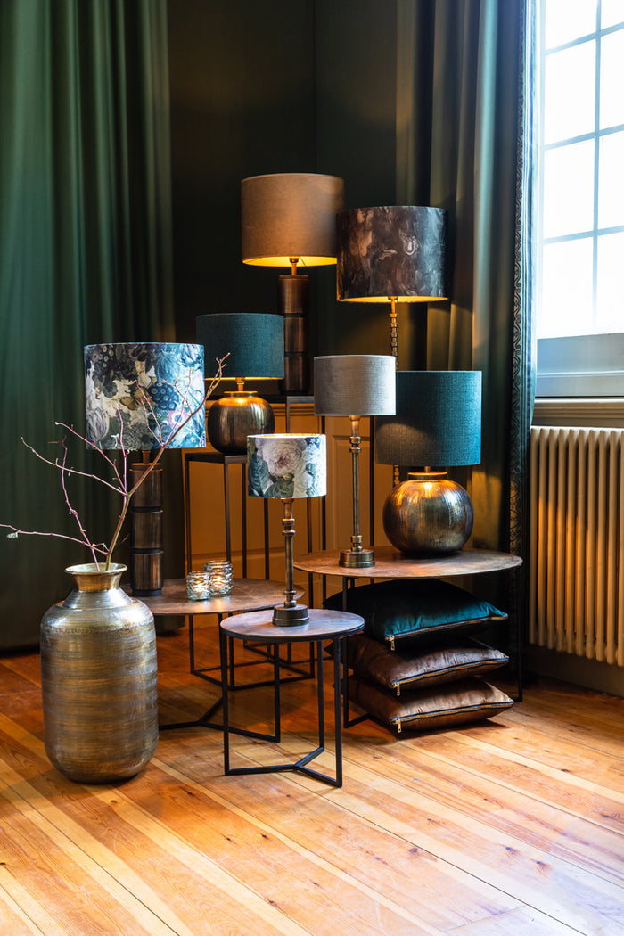 Light & Living Light&living Kap cilinder 25-25-18 cm BUTTERFLY oker