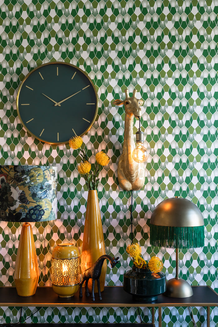 Light & Living Light&living Kap cilinder 25-25-18 cm BUTTERFLY oker