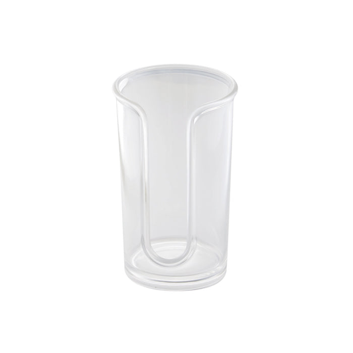 Wattenschijfjeshouder, 7.5 x 13 cm, Transparant, Kunststof - iDesign |