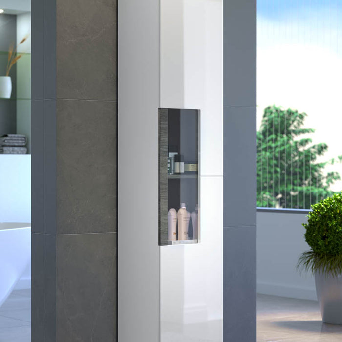 Hioshop Daily badkamerkast 1 deur, wit hoogglans.