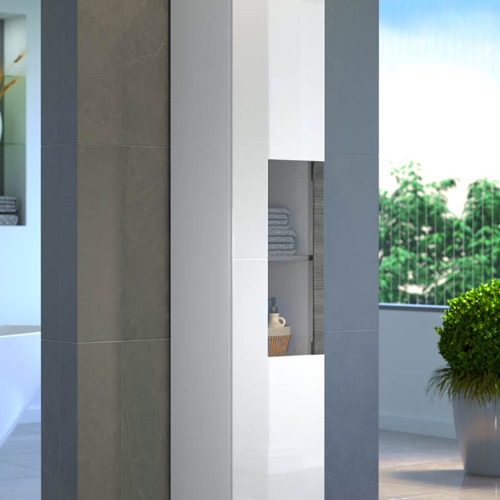 Hioshop Daily badkamerkast 1 deur, wit hoogglans.