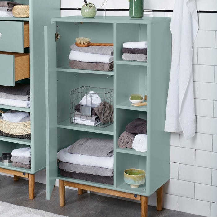 Tenzo Color Bath Badkamerkast met Vakken Sage Groen