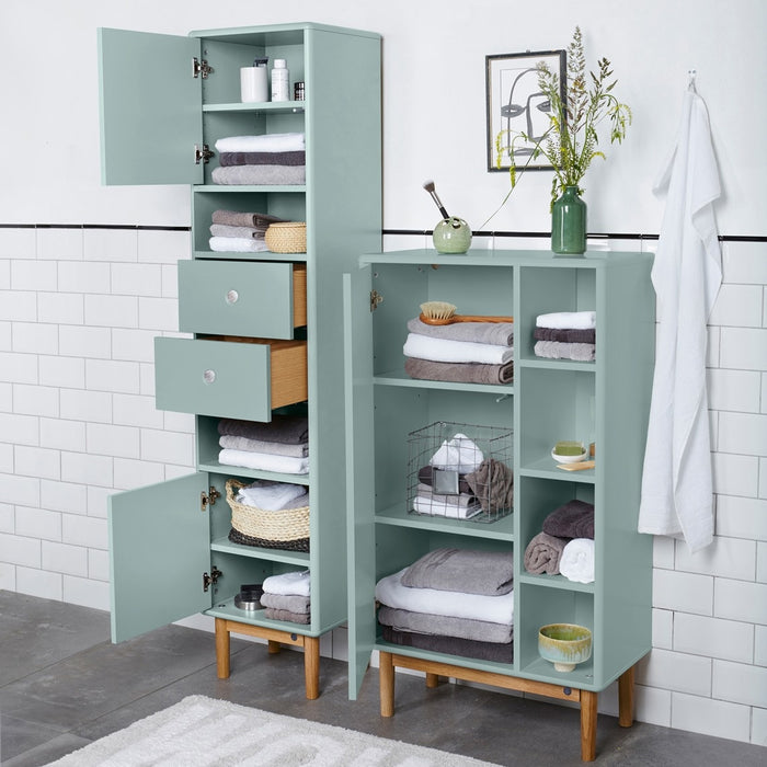 Tenzo Color Bath Badkamerkast met Vakken Sage Groen