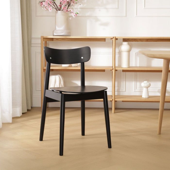 Fameg George Houten Eetkamerstoel Zwart