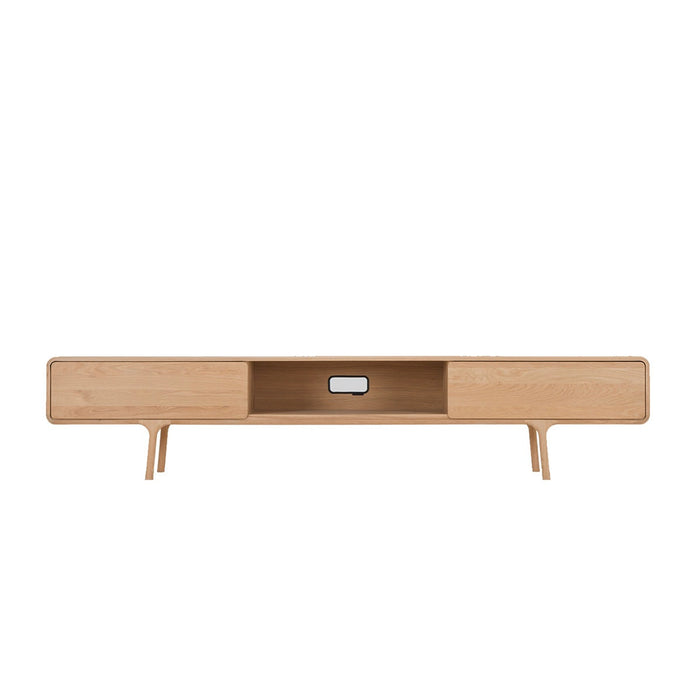 Gazzda Fawn Lowboard TV meubel Naturel - 2 Lades - 220 cm
