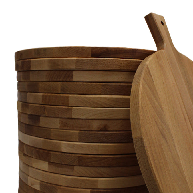 Beukenhouten Borrelplank Rond ⌀33 cm | Serveerplank | Tapasplank