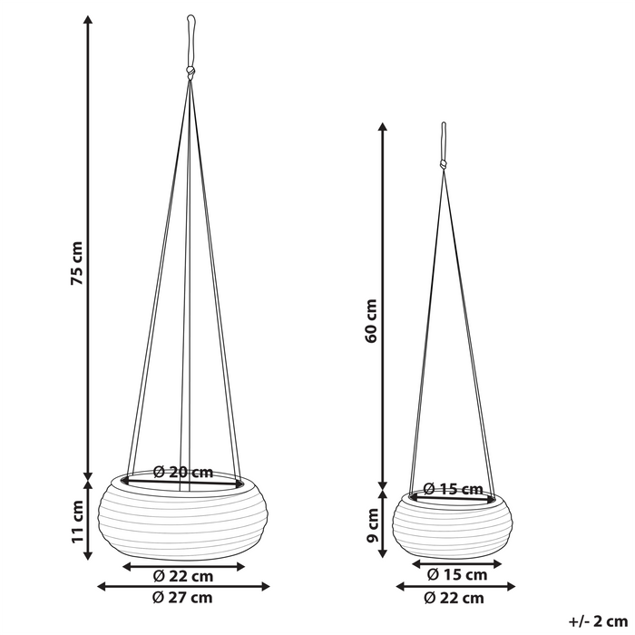 Beliani - REMORA - Bloempot binnenbak - Natuurlijk - Zeewier