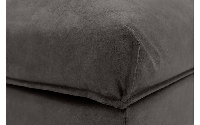 Goossens Hocker Jonas in microleer, grafiet