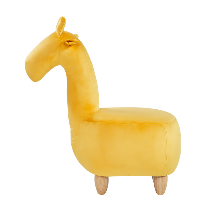 Beliani GIRAFFE Hocker Geel