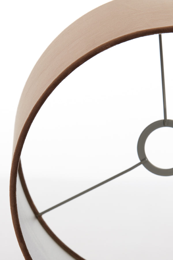 Light & Living Cilinder Lampenkap Velours - Bruin - Ø40x30cm