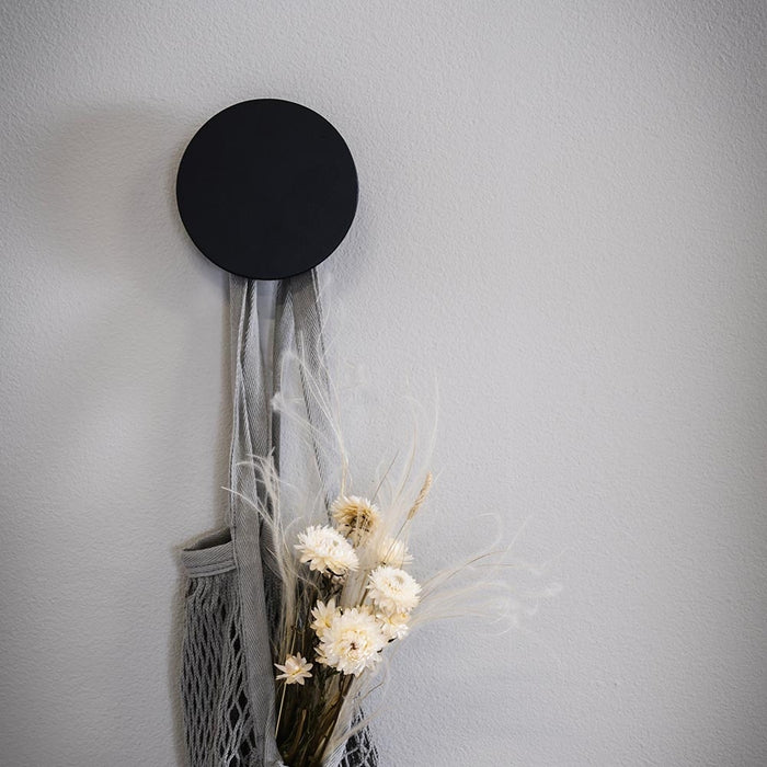 Rowico Home Milford eikenhouten wandknop zwart - Ø 12 cm