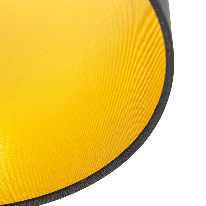 QAZQA Plafondlamp zwart met gouden binnenkant 3-lichts - Multidrum