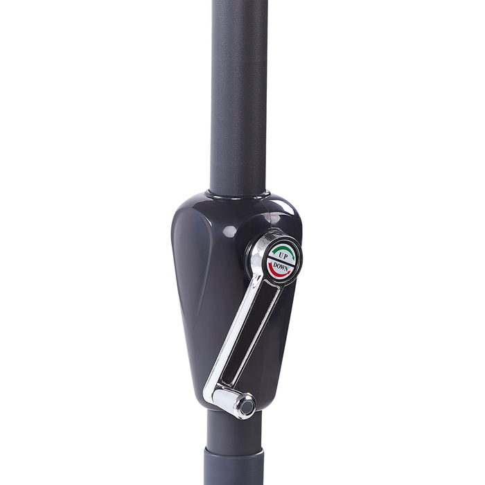 Beliani - BAIA - Parasol - Grijs - 270 cm - Polyester