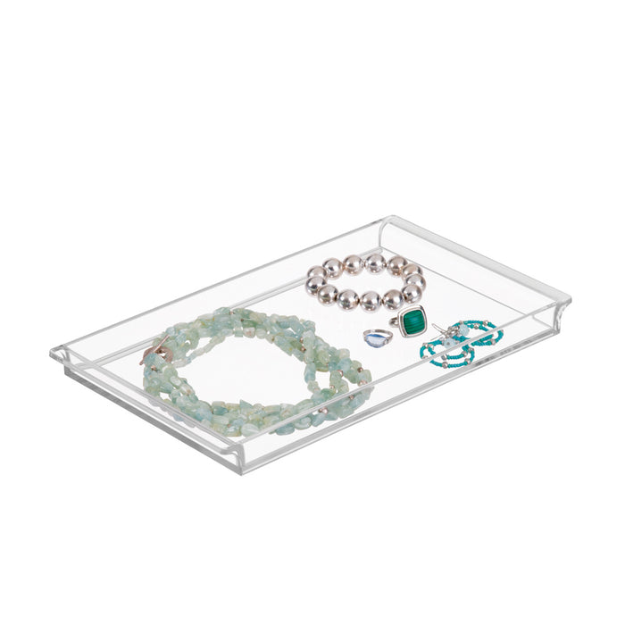 Badkamer Organizer, Dienblad, 30.5 x 17.5 x 2.5 cm, Transparant, Kunst