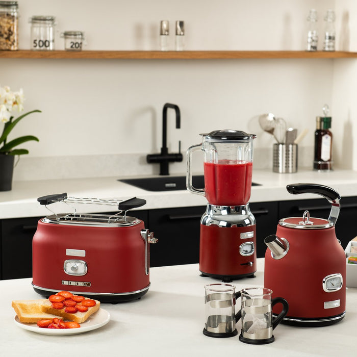 Westinghouse Retro Bundel - Waterkoker + Broodrooster + Blender - Rood
