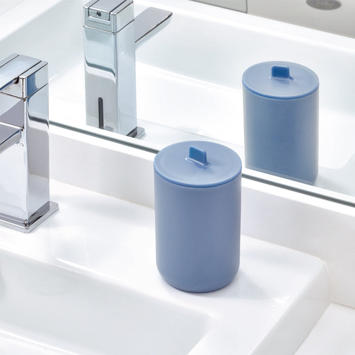 Wattenschijfjes Houder, 8 x 8 x 13.1 cm, Kunststof, Zwart - iDesign |