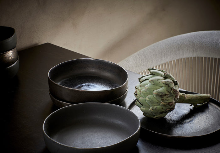 S&P STUDIO URBAN pastabord 21 cm gold graphite (set|4)