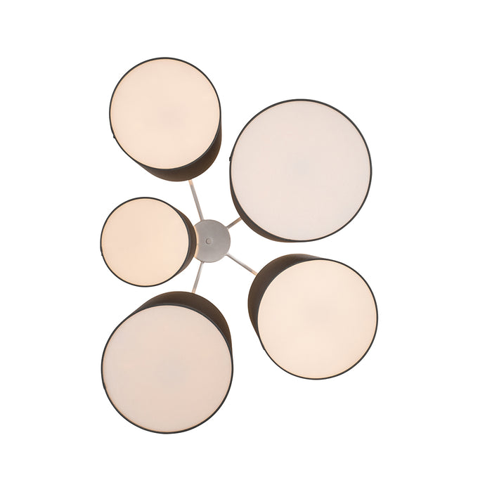 QAZQA Moderne plafondlamp taupe 5-lichts - Multidrum