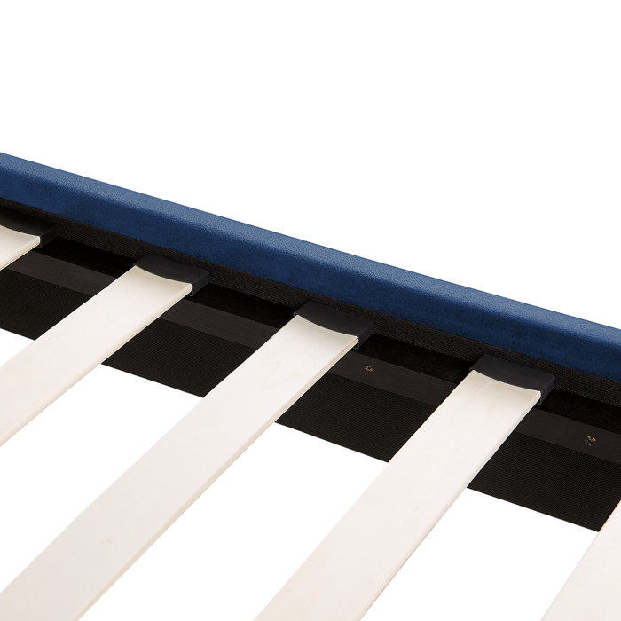 Beliani-FLAYAT -Tweepersoonsbed-Marineblauw-180 x 200 cm-Fluweel