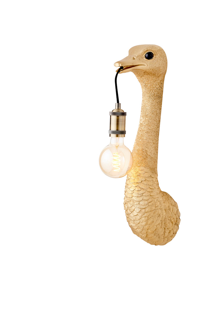 Light & Living Wandlamp Ostrich - Goud - 18x15,5x57,5cm