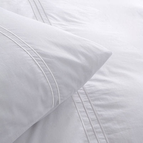 Egyptisch Katoen effen - Wit Maat: Lits-jumeaux (240 x 200|220 cm)