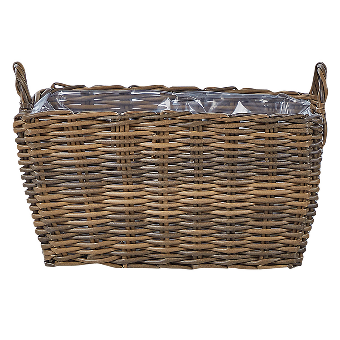 Beliani - ORMOS - Plantenbak set van 3 - Bruin - PE rotan