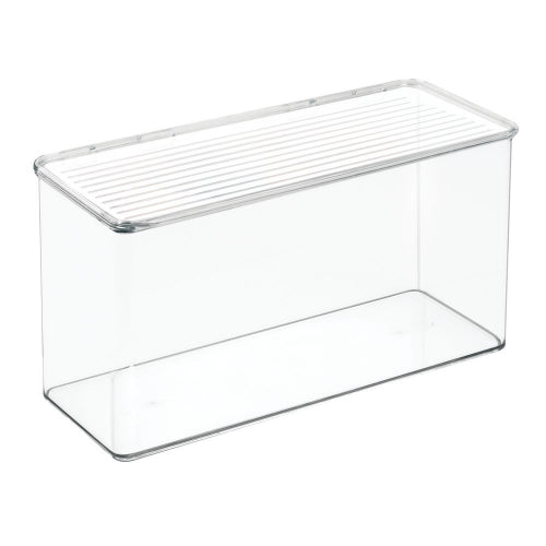 Opbergbox met Deksel, 34.3 x 14.6 x 17.8 cm, Stapelbaar, Kunststof, Tr