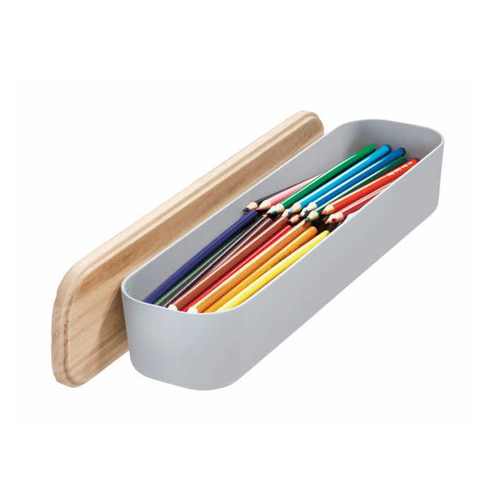 iDesign - Opbergbox met Deksel, Large, 9 x 36.5 x 6 cm, Gerecycled Kun