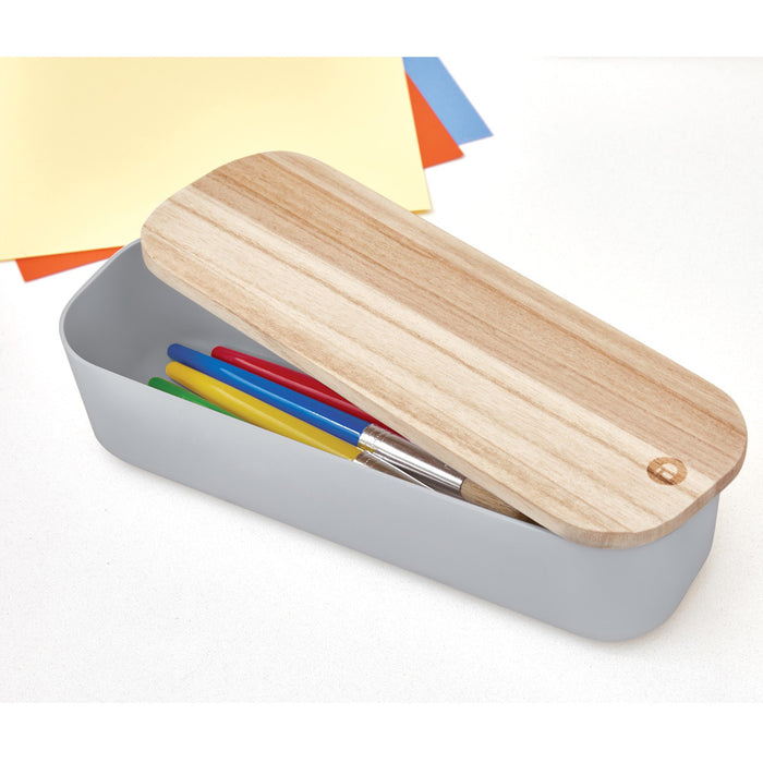 iDesign - Opbergbox met Deksel, Large, 9 x 36.5 x 6 cm, Gerecycled Kun