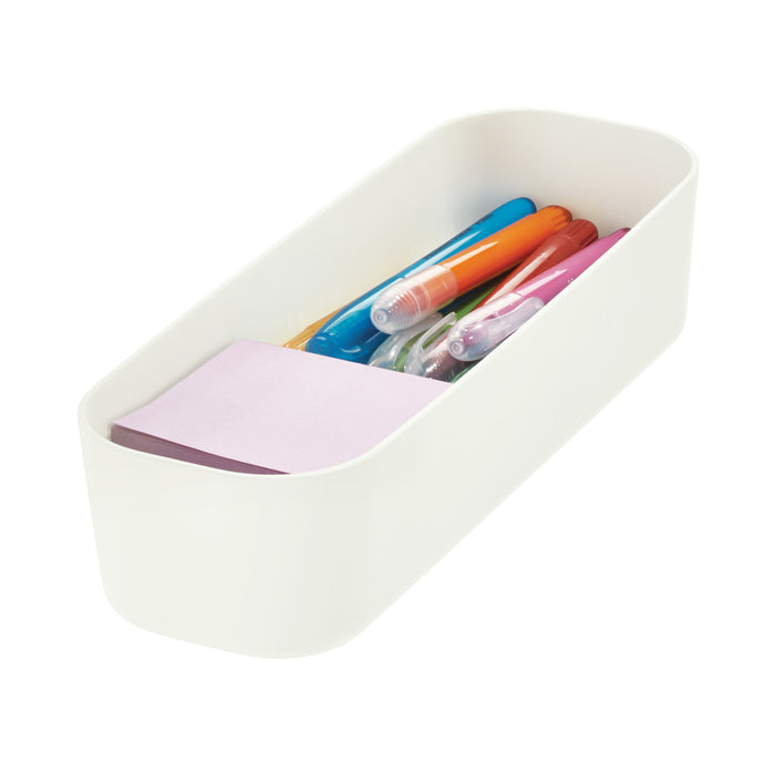 iDesign Witte kunststof ladebakjes - Wit - Duurzaam - Medium