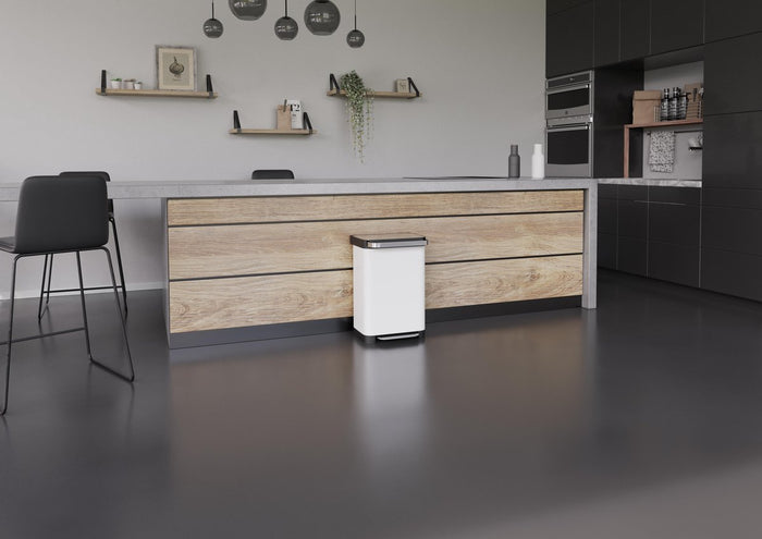 Homra Pullix prullenbak met pedaal - 50 liter - Wit