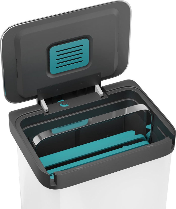 Homra Pullix prullenbak met pedaal - 50 liter - Wit