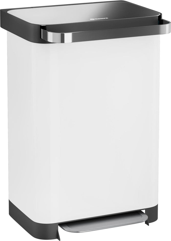 Homra Pullix prullenbak met pedaal - 50 liter - Wit