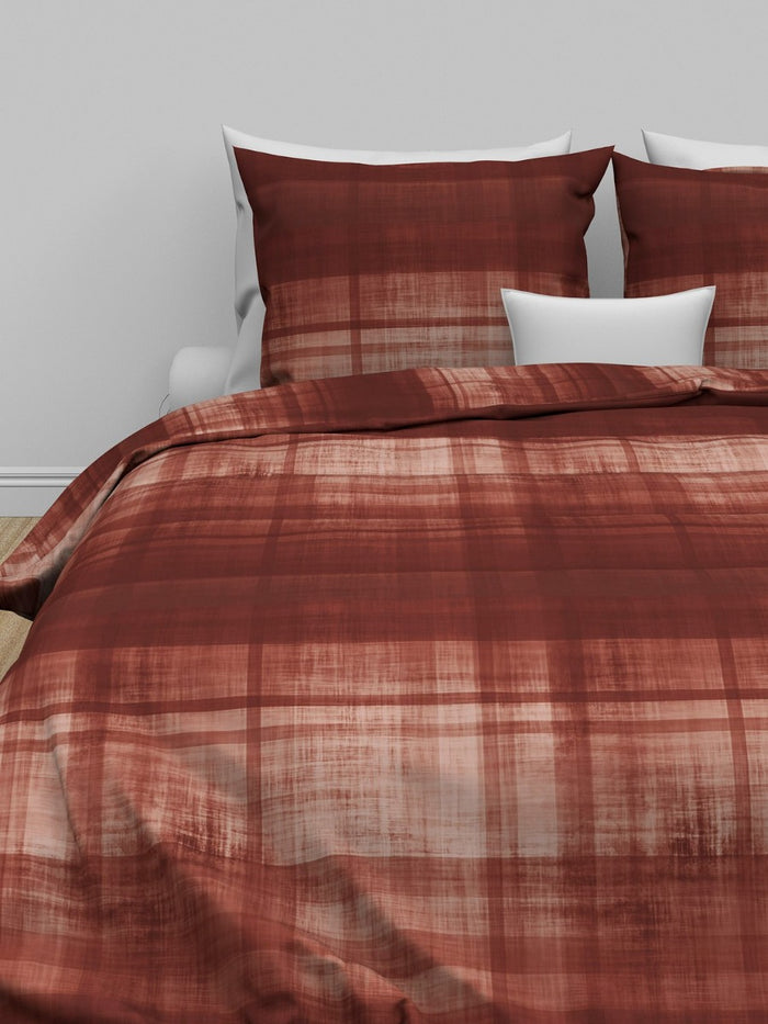 Zo Home Dekbedovertrek Flanel Marley - rio red