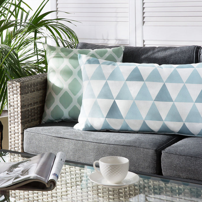 Beliani-TRIFOS -Tuinkussen set van 2-Lichtblauw-40 x 70 cm-Polyester