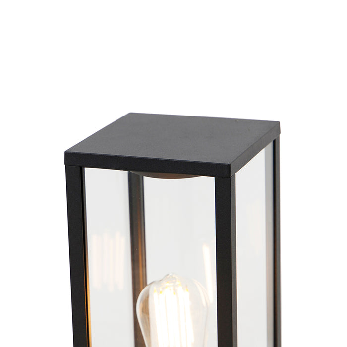 QAZQA Industriële staande buitenlamp zwart 40 cm IP44 - Charlois
